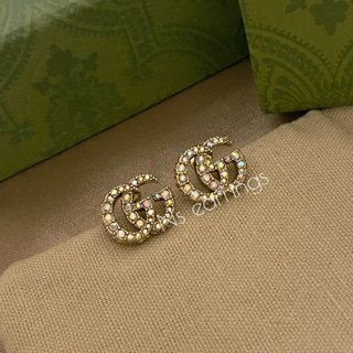 NS.EARRINGS | NS284M - CRYSTAL DOUBLE G EARRINGS
