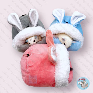 V ( บ้านบันนี่ ) BUNNY HOUSE บ้านนุ่มกระต่าย บ้านชูการ์ บ้านสัตว์เล็ก ที่นอนนุ่มนิ่ม ชูการ์ กระรอก แฮมสเตอร์ ดอร์เมาส์