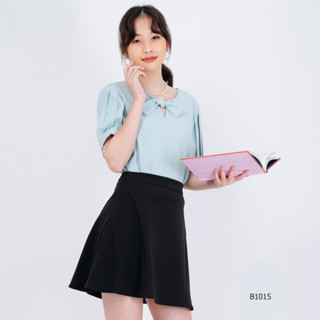 AMILA Blouse AM-B1015 เทรนดี้ แขนสั้น IGPU23-3