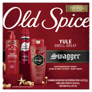 *ลด45.-ใส่โค้ด N2V2SQ* Old Spice Gift Set Gold กลิ่น Swagger เซ็ทของขวัญ ดูแลตั้งแต่หัวจรดเท้า