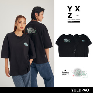 Yuedpao x Heineken Experience Silver ยอดขาย No.1 รับประกันไม่ย้วย 2 ปี เสื้อยืดเปล่า เสื้อยืด Oversize Collab Heineken