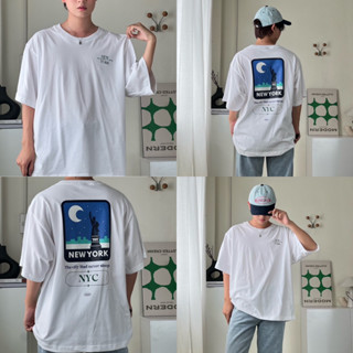 THEBOY-NEW YORK NEVER SLEEPS OVERSIZE เสื้อยืดเดอะบอยทรงโอเวอร์ไซส์