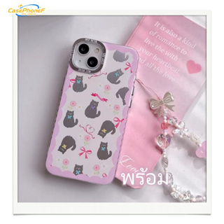 ✨ส่งของขวัญ✨เคส for iPhone 11 14 Pro Max Case for iPhone 12 13 ป้องกันการตก การป้องกัน พื้นผิวกระจก cat พร้อม