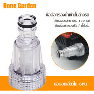 Uone Garden จัดส่งเร็ว🚛ตัวกรองน้ำต่อทางเข้า เครื่องปั๊มอัดฉีด วัสดุPCขนาด3/4(6หุน)ข้อต่อกรองน้ำถอดล้างได้ข้อต่อสวมเร็ว