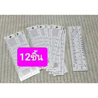 12ชิ้นไม้โปรแทรกเตอร์ไม้บรรทัดไม้วัดองศาตราเครื่องบิน