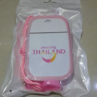 สเปย์แอลอกฮอล์ของเเท้amazingTHAILANDขนาด45mlของใหม่มือ1พร้อมสายคล้องคอสีชมพู