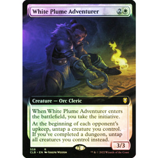 [MTG] White Plume Adventurer (Extended Art) [CLB] [WHITE] [RARE] [FOIL] [ENG] (การ์ดเมจิค / Magic the Gathering)