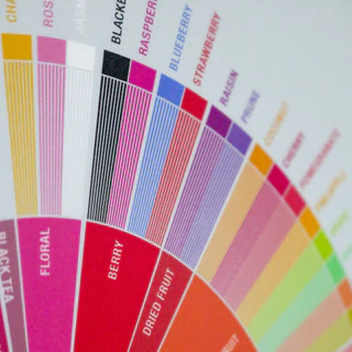 Poster : วงล้อรสชาติกาแฟ [Coffee Taster's Flavor Wheel] มีขนาด A4, A3 พร้อมกรอบ (รับพิมพ์ตามออเดอร์)