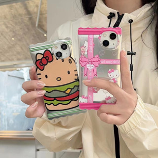 ✨สไตล์ใหม่✨เคสไอโฟน 14 Pro Max เคส for 11 12 13 Pro Max การ์ตูน Kitty เปลือกขนม iPhone 13 Case เคสกันกระแทก