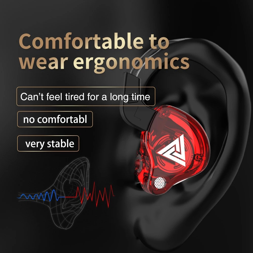 Qkz AK6 ชุดหูฟังไมโครโฟนเบส Sports Earphones Dynamic Earbuds with Microphone Headset Subwoofer Bass AK6 Pro