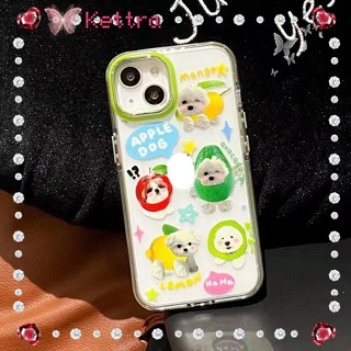 💜Kettra💜การ์ตูน ลูกสุนัข เคสใส น่ารัก iPhone 11 14pro max ป้องกันการหล่น การ์ตูน ความคิดสร้างสรรค์ case for iPhone 12 13