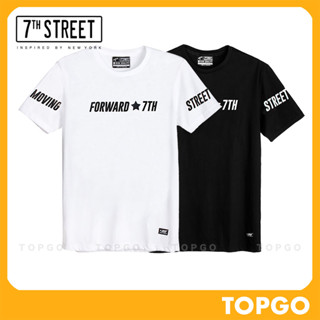 7th Street เสื้อยืด แนวสตรีท รุ่น Moving Forward ( ขาว - ดำ ) MOV001 , MOV002 ของแท้