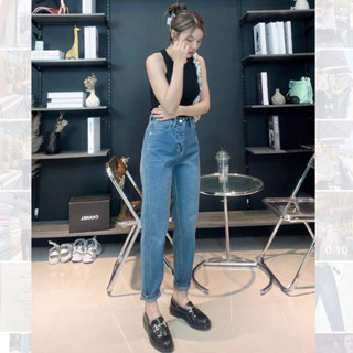 Nammon Jeans บ03 ยีนส์ไม่ยืดทรงบอลลูนไม่ขาด