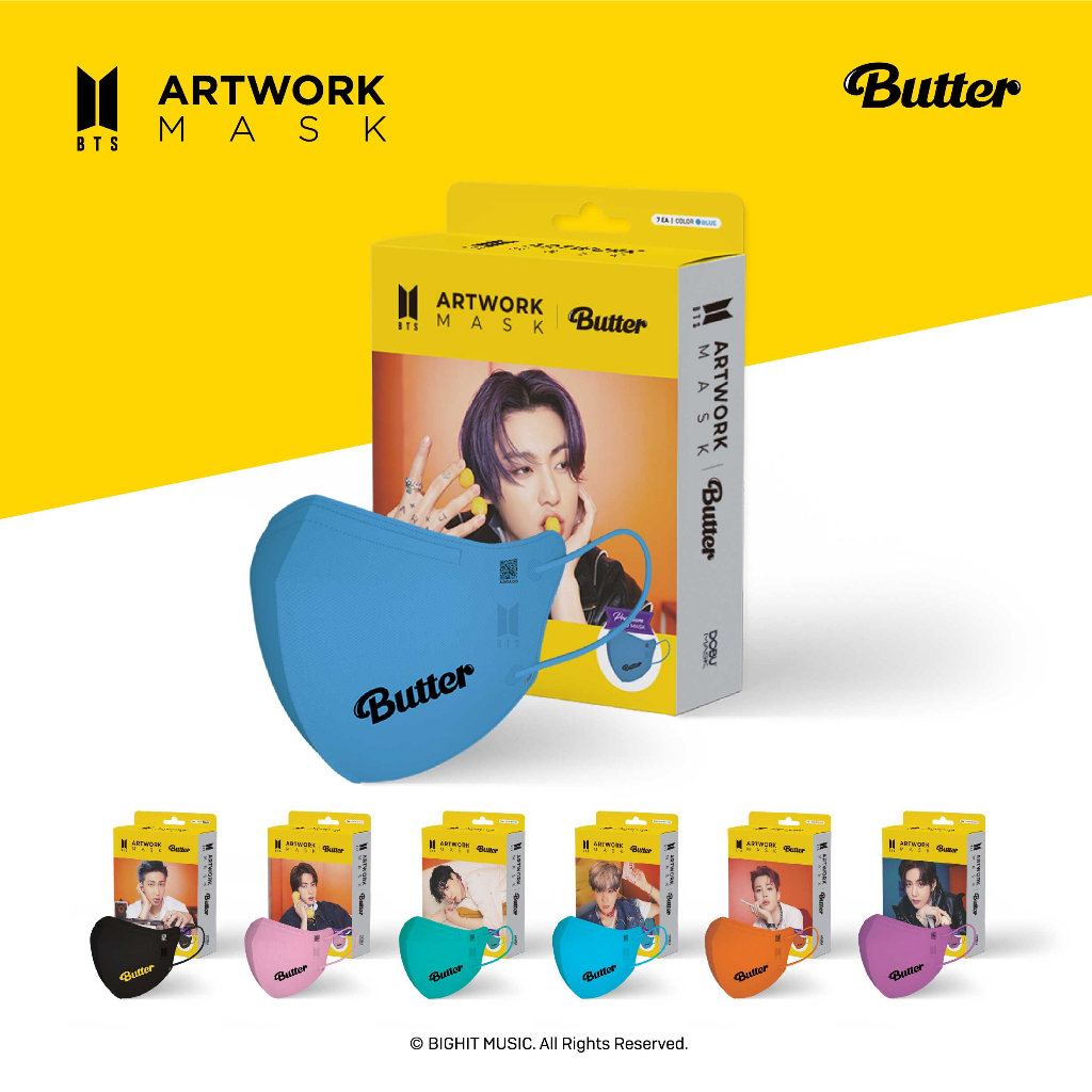 [พร้อมส่ง!] ลดแรง🔥 BTS ARTWORK MASK - Butter Edition หน้ากากอนามัยบังทัน ของแท้ 💯✅