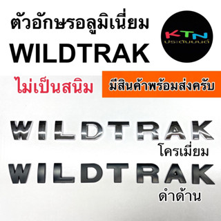 ตัวอักษร WILDTRAK อลูมิเนี่ยม สูง1นิ้ว ไม่เป็นสนิม ( M5 ตัวหนังสือ โลโก้ ranger everest ford ประดับยนต์ )