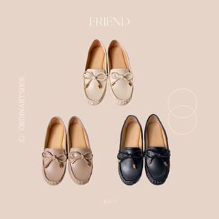 สินค้าพร้อมส่ง🔥 Friend Ordinaryshoe ที่ทุกคนต้องหลงรัก! สีดำ กรม น้ำตาล ครีม เทา เมทัลลิค