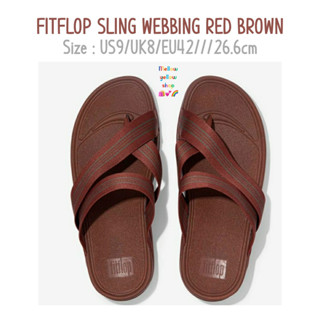 [BOX//EU42] FitFlop SLING WEBBING RED BROWN