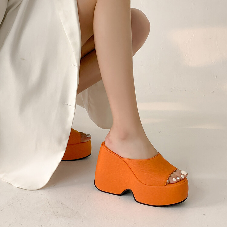 รองเท้าไซส์ใหญ่ (34-43) รองเท้าแฟชั่นส้นตึก สูง 5 นิ้ว ทรงสวม ใส่ง่าย ใส่เดินสบาย น้ำหนักเบา (2120)