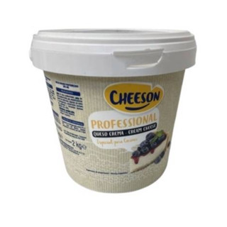 ชีสออน ครีมชีส จากสเปน ไขมัน 26% 2 กก - Cream Cheese 26% fat from Spain 2KG Cheeson brand