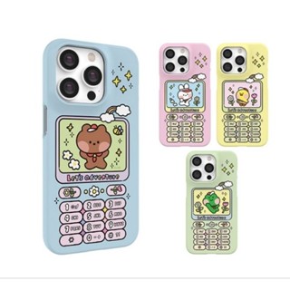 ★★พร้อมส่ง/ของแท้★★ For i13pm/ i14pro Line Friends Minini Retro Phone Slim Case