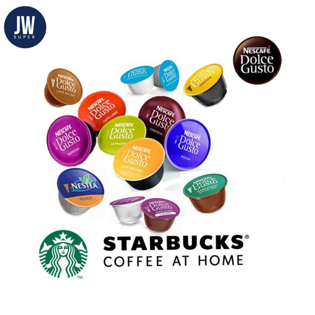 กาแฟแคปซูล แบ่งขาย แคปซูลกาแฟ NESCAFE DOLCE GUSTO และ STARBUCKS กาแฟแคปซูล ราคาต่อ 1 แคปซูล หรือต่อ 1 คู่
