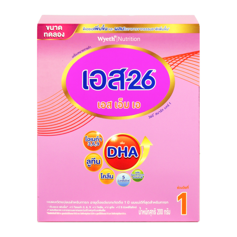 S-26 SMA 360 SMART CARE 1 เอส-26 เอส เอ็ม เอ 360 สมาร์ท แคร์ 1 200กรัม/กล่อง