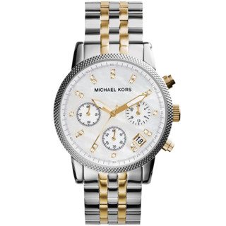 Michael Kors MK5057 -36mm Womens Two Tone Chronograph Watch