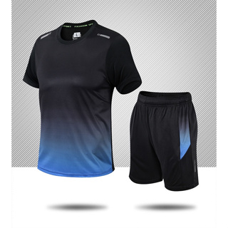 รุ่น10-2312ชุดกีฬาผู้ชาย ชุดแตะบอล ชุดออกกำลังกาย ชุดกีฬา เส…