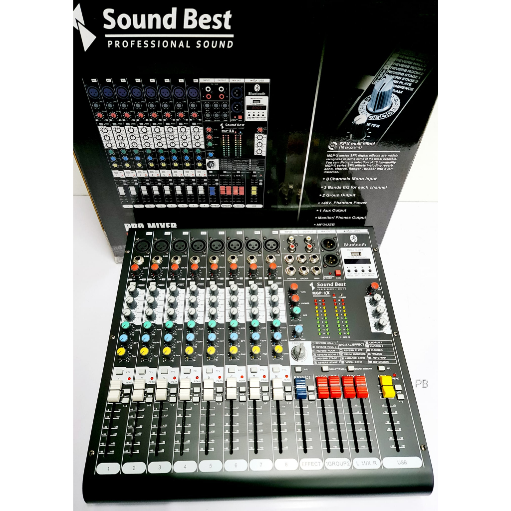 ส่งฟรี MIXER มิกเซอร์ SoundBest รุ่น : MGP-8X Bluetooth