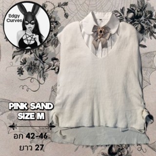 Pink Sand เสื้อกั๊กไหมพรมญี่ปุ่น น่ารักมาก