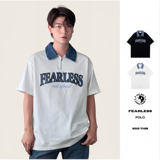 THEBOY-FEARLESS NOT AFRAID POLO เสื้อโปโลคอปก