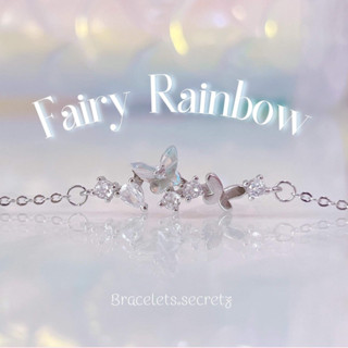 🌈 พร้อมส่ง 🧚‍♀️ Fairy Rainbow 🌷 (22) สร้อยข้อมือผีเสื้อรุ้ง ชุบเงินแท้92.5% อ่านรายละเอียดก่อนนะคะ