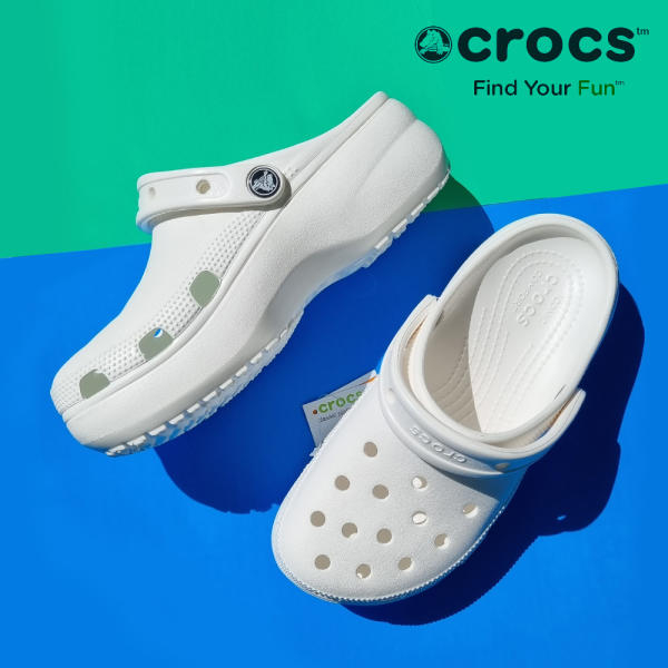 Crocs Classic Platform Clog สีขาว ฮิตสุด แรงสุด รองเท้า ครอคส์ ผู้หญิง พื้นหนา