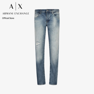 AX Armani Exchange กางเกงยีนส์ผู้ชาย รุ่น AX3RZJ13Z1YDZ1500 - สีน้ำเงิน