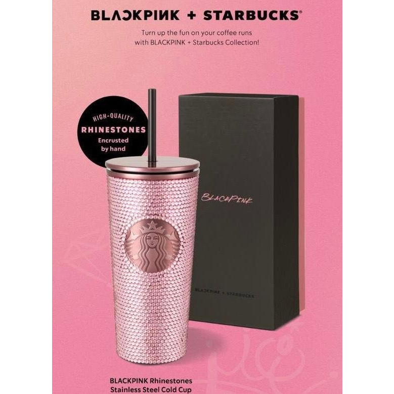 Starbucks Stainless Steel Bling BLACKPINK Cold Cup 16oz. Original (100℅ original )