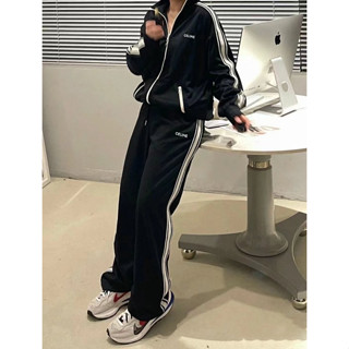 **Mix** กางเกงขายาว Ceลิน TRACKSUIT PANTS IN DOUBLE FACE BLACK / White  ใส่ได้ชาย หญิง สินค้าใหม่ ของแท้