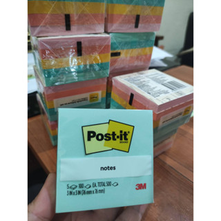 โพสอิท กระดาษโน้ตมีกาว Post it โพสต์-อิท กระดาษโน๊ต 654 3M 3x3 นิ้ว (500แผ่น/แพ็ค) Post it 3เอ็ม สีพลาสเทล รวม 5 สี ***ส