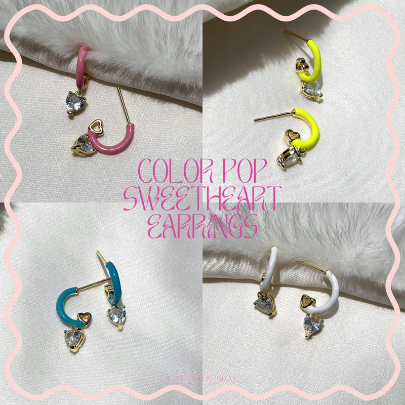 Confetti Sunday Color Pop Sweetheart Earrings