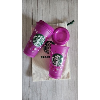 StarbucksReusecupลายหัวใจวาเลนไทน์