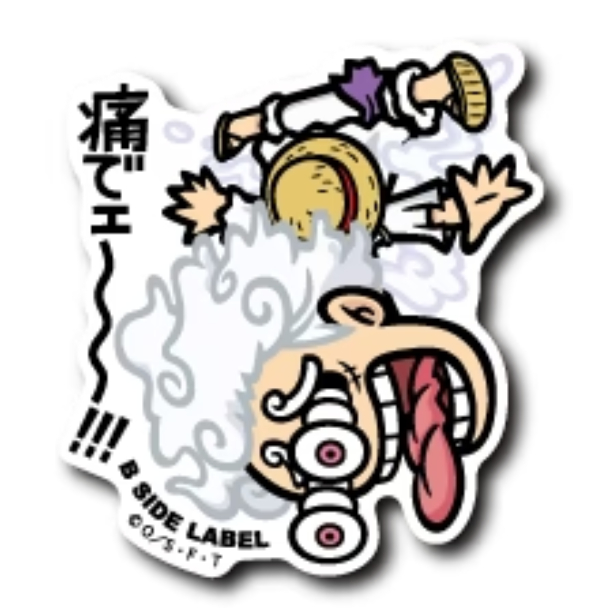 [Direct from Japan] B - SIDE LABEL Sticker ONEPIECE One Piece Luffy " Gear 5 " Ouch!!! Japan NEW