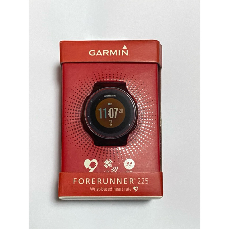 นาฬิกา GARMIN MEN'S FORERUNNER 225 GPS BLACK RED RUNNING พร้อมสายชาร์จ (มือสอง)