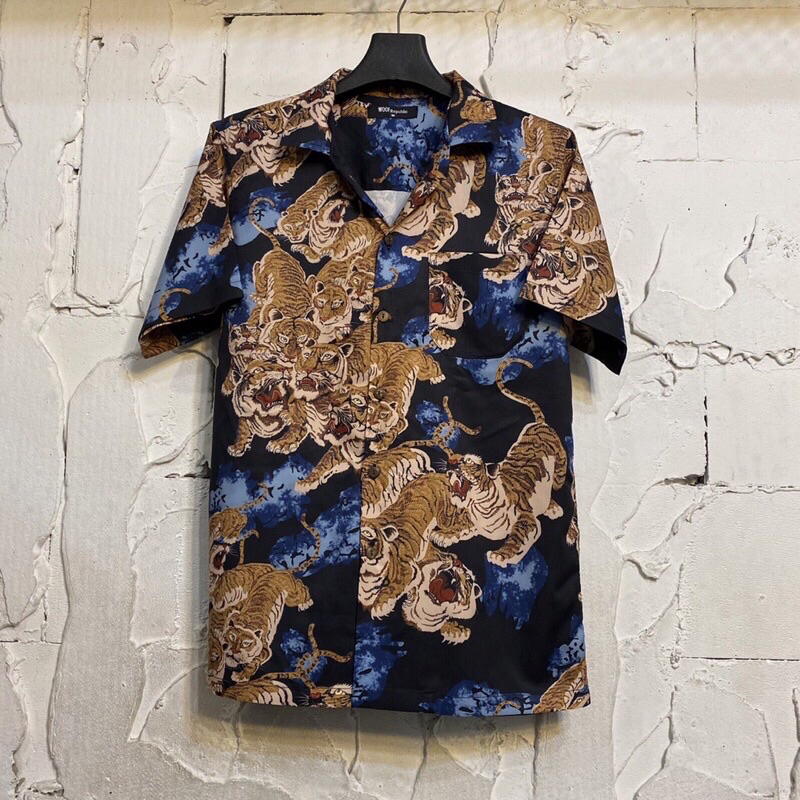 เสื้อฮาวายลายเสือ Tiger hawaii ไซส์ m l xl 2xl 3xl 4xl ผ้าไหมซาตินอิตาลี่ % ผ้านิ่มใส่สบายไม่ร้อน ใส่ได้ทั้งชายและหญิง