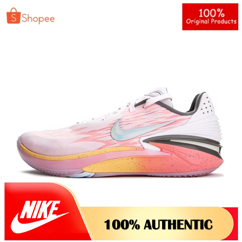 💖ของแท้💯 Nike Air Zoom G.T.Cut 2 pink Low retro unisex sneakers