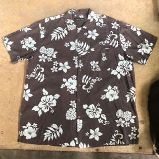 เสื้อฮาวาย Vtg.Hawaii Shirt MILANO BAY MADE IN CHINA Sz.XL 65% COTTON 35% RAYON