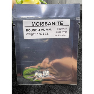 GRA Moissanite Round 4.25mm weight 1.072 carats