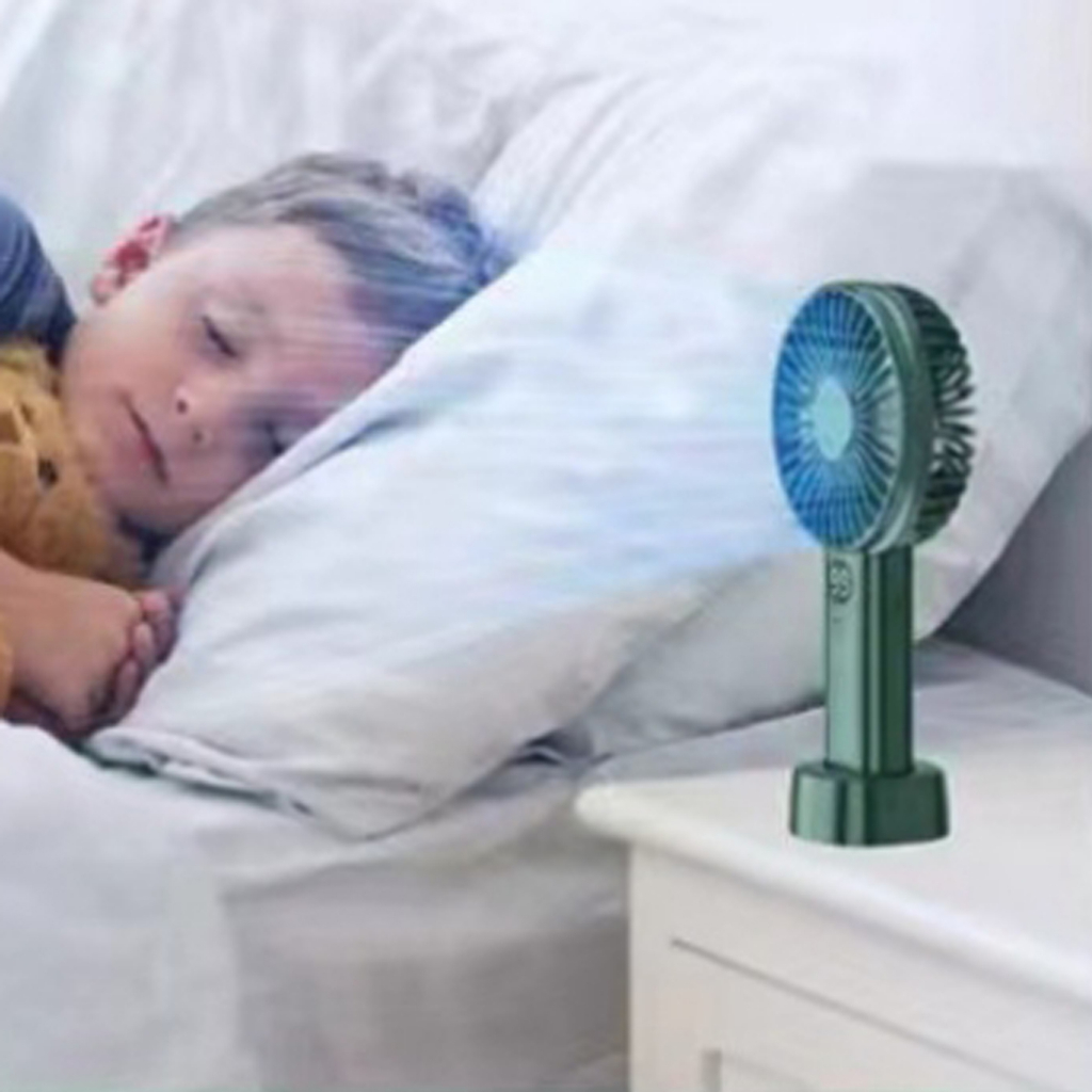 【เตรียมจัดส่ง】10000mah พัดลมพกพาแบบชาร์จ พัดลมพกพามินิ มีสี่สีให้เลือก มือถือ +ตั้ง โต๊ะ - รูปที่ 5