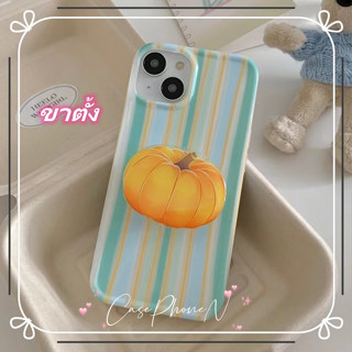 🔥สไตล์ใหม่🔥เคสไอโฟน iphone 11 14 Pro Max ins เล็กและสด ลายเส้น ฟักทอง ขาตั้ง เคส iphone 12 13 Pro Case for iPhone