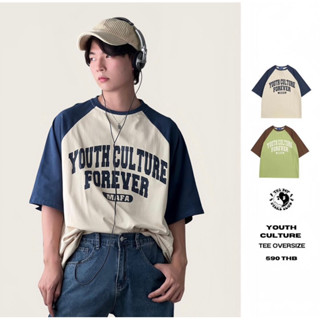 THEBOY-YOUTH CULTURE FOREVER เสื้อยืดทูโทนโอเวอร์ไซส์