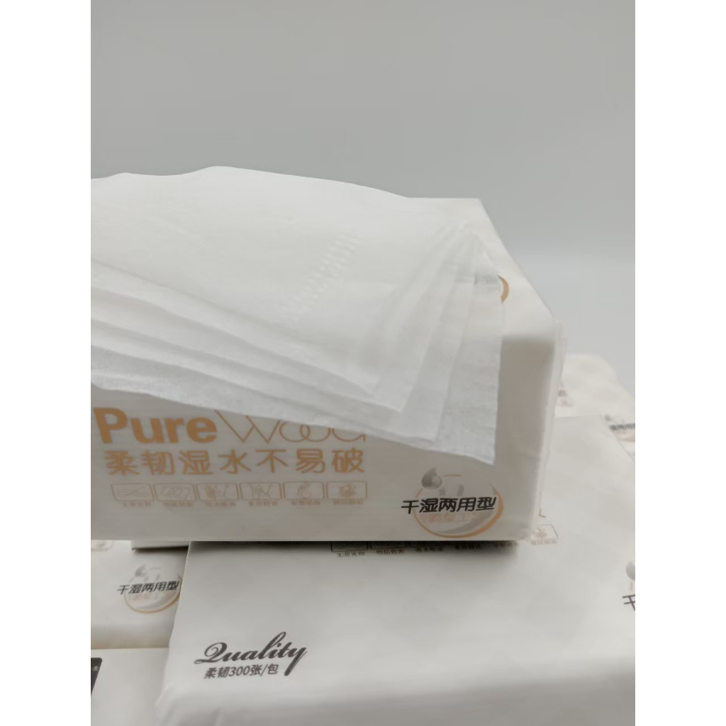 ทิชชู่แบบดึงPURE WOOD(แพ็ค10ห่อ) แผ่นหนา5ชั้น ห่อละ300 แผ่นกระดาษเช็ดหน้า  กระดาษทิชชู่ กระดาษเช็ดปาก - รูปที่ 3