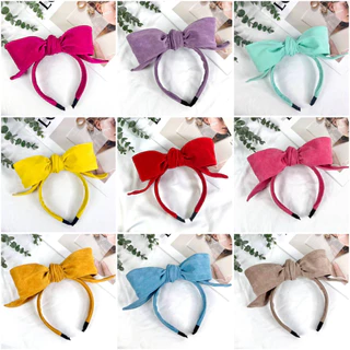 ที่คาดผมโบว์ใหญ่ ดัดได้ สีสวย น่ารักมาก‼ # ที่คาดผม